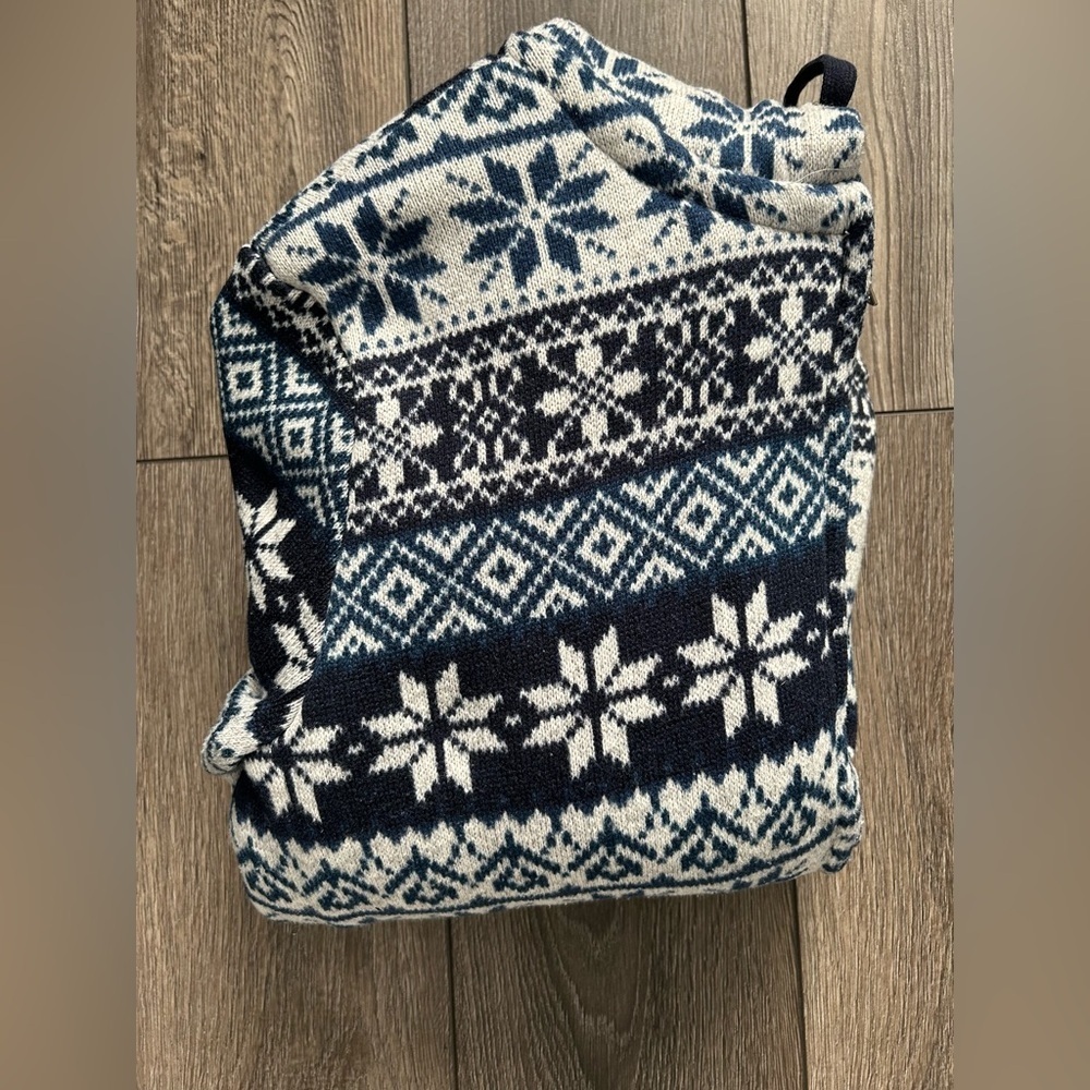 Aéropostale Sherpa Lined Fair Isle Zip Hoodie Jacket – Size M - Picture 12 of 15